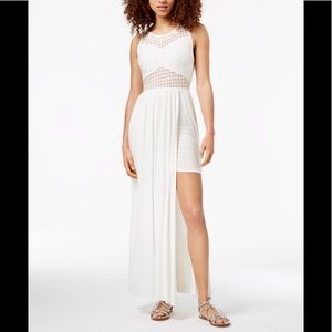 Material Girl Crochet Maxi Dress